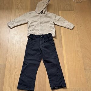 Burberry Kids Navy Blue pants and sweater